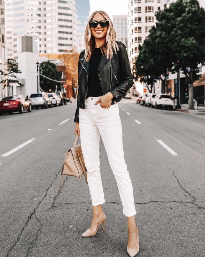 Black and White Jeans